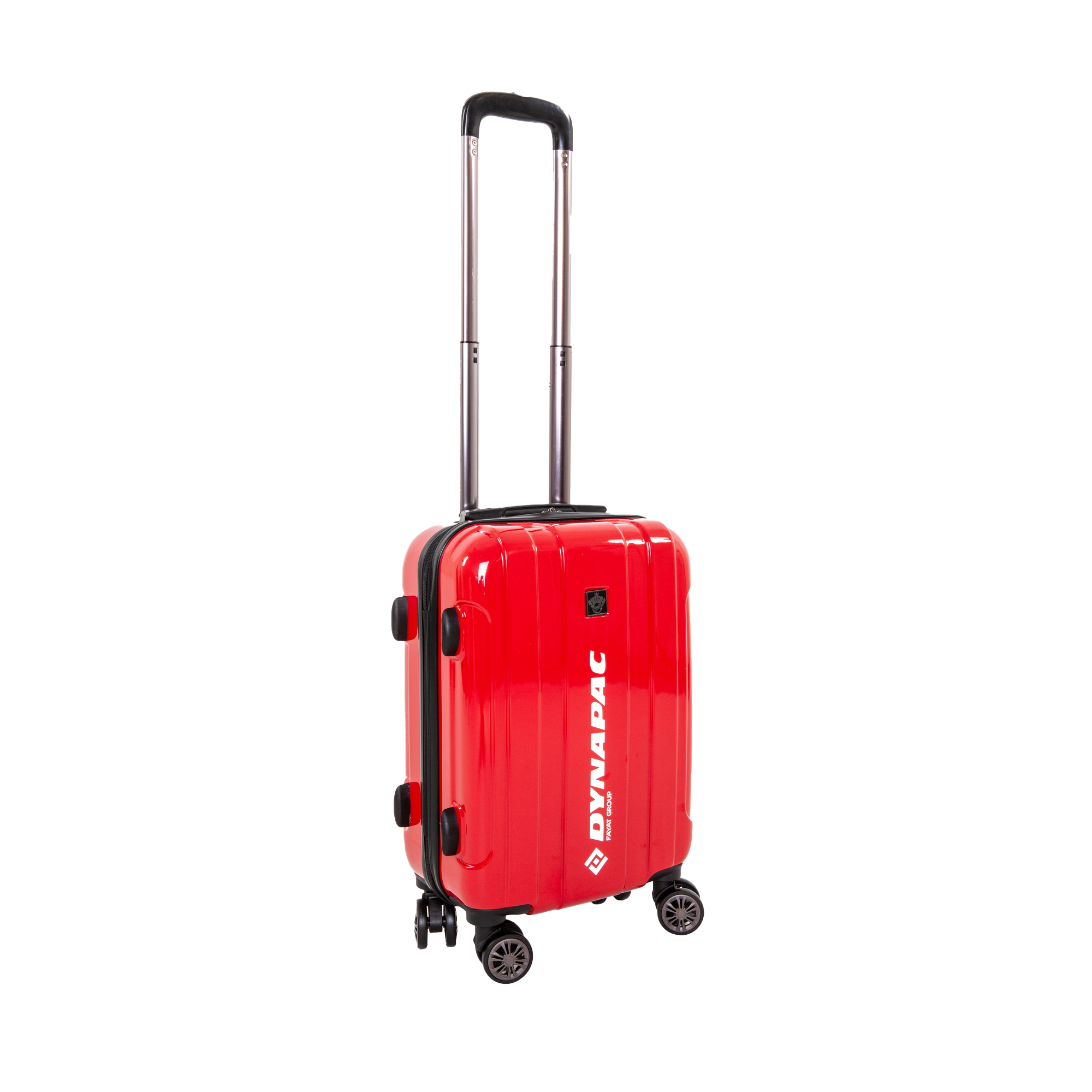 Red dynapac cabin trolley with extended handle